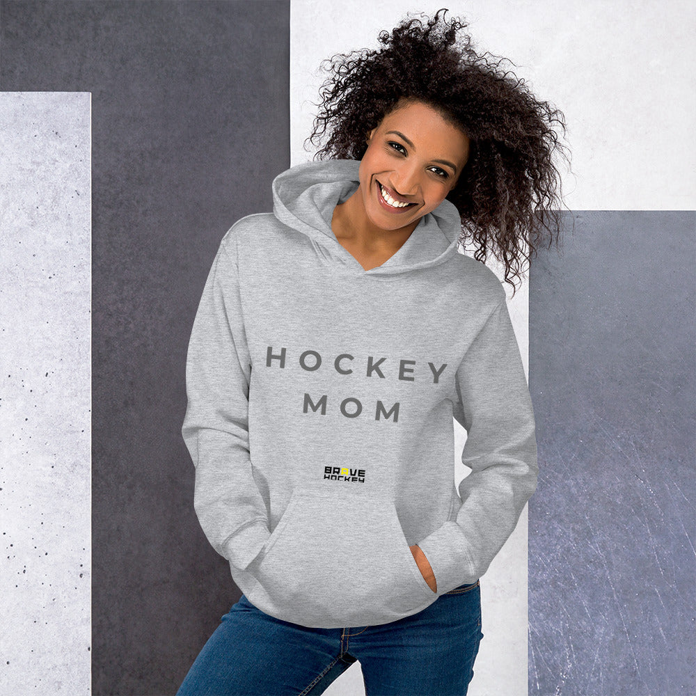 HOCKEY MOM HOODIE GREY